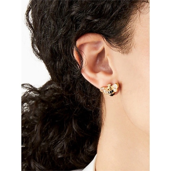 KATE SPADE • All Abuzz Stone Bee Stud Earrings